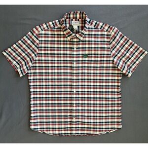 L.L. Bean‎ Comfort Stretch Mens Shirt Oxford Plaid Mens L Slight Fitted Untucked